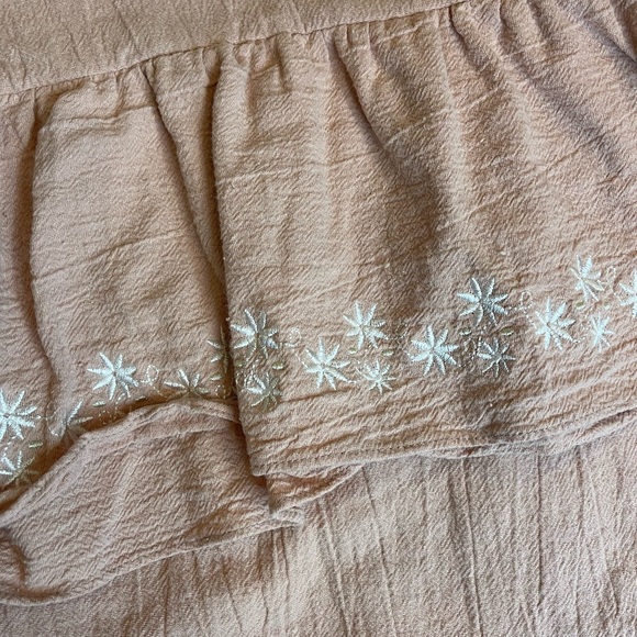 Listicle Womens Babydoll Top Size Medium Pink Short Sleeve Pullover Tie Blouse - Picture 2 of 4